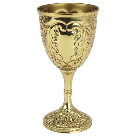 Design Toscano The King's Royal Chalice Embossed Brass Goblet, PK 6 TV698004